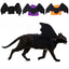 Fancy Cat Clothing Dark Elf Vampire Bat Halloween Black Dress With Bells Cosplay Lifelike Wings High Quality Christmas Costume