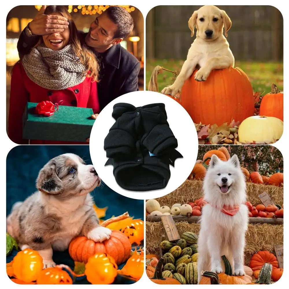Pet Halloween Costumes Pet Clothes Halloween Black Bat Dogs Hoodies Halloween Dogs Hoodies Pet Outfit Clothing Cool Apparel For