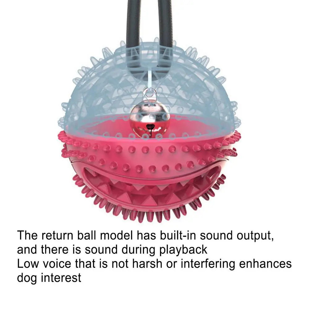 Chew Toys For Dogs Soft Chew Toys Slow Feeder Bite-Resistant Pet Toys Dog Teeth Cleaning Ball With Suction Cup For Living Rooms