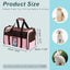 UXCELL Pet Carrier Puppy Carrier Dog Bags for Small Cats Dogs Puppies Up to 13 Lbs Black 600D Oxford Cloth Pet Carriers