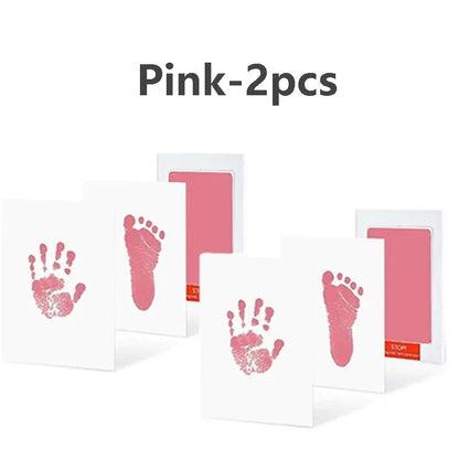 2/4pc Baby Handprint Footprints Ink Pads Safe Non-toxic No-Touch Skin Inkless Inkpad Kits Pet Cat Dog Paw Prints Souvenirs Gifts