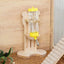 Adjustable Wooden Small Pets Water Drinking Bottle Holder Feeding Bottles Stand Auto Dispenser Holder Guinea Pigs Chinchillas