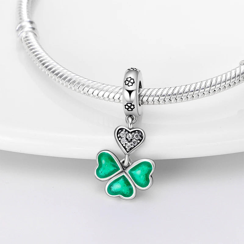 Fit Pandora 925 Original Bracelet 925 Silver Plate Flower Bird Series Charms Beads For Women Fashion DIY Jewelry Gifts Making