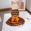 Halloween Dog Costume Funny Dog Clothes Pumpkin Print Pet Dress Chihuahua Bichon Clothing Bow Lace Festival Skirt Cat Dresses