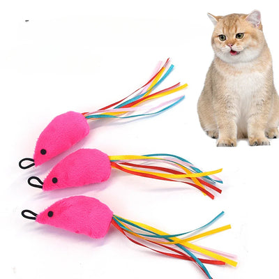 Pet Cat Toy Small Mouse Replacement Head Funny Cat Stick Cat Plush Toy Fishing Rod Replacement Head