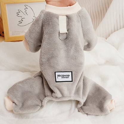 Thermal Flannel Winter Dog Pajamas for Small Dogs Cold Weather Warm Clothes Puppy Onesie Jumpsuit Yorkie Overalls for Dogs