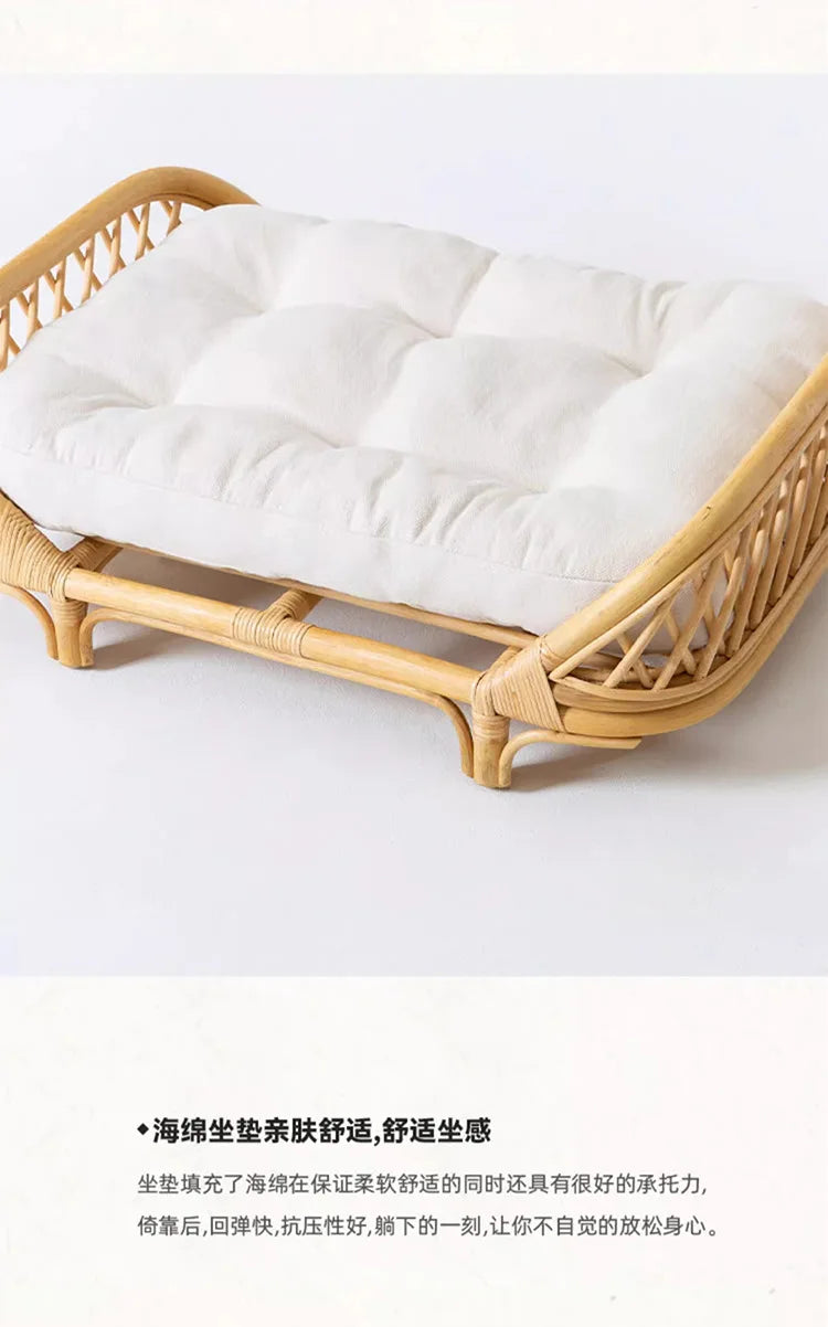 Dog bed universal cat litter pet bed rattan dog bed rattan kennels medium and small dogs winter and summer pet litter