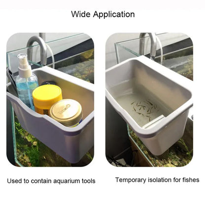 Convenient Plastic Aquarium Bracket Holder for Aquarium Maintenance Tools Grey Fish Tank Isolation Box Accessories Useful