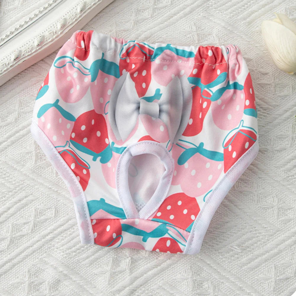 Cute Print Puppy Dog Physiological Pants for Small Dogs Washable Reusable Pet Safety Trousers Poodle Shorts mascotas Underwear