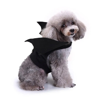 Cool Wings Black Bat Creative Pet Dog Clothes Halloween Transformation Costume Suitable For Festivals And Parties Dog Dress Up