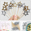 50Pcs Hollow Star Bamboo Skewers Disposable Insert Cocktail Fruit Toothpick Stick Christmas Picks Party Buffet Decor X1J5