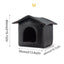Booteely Black Waterproof Dog House Oxford Cloth And Sponge Material Three Models To Choose From Outdoor Cat House