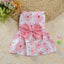 Dog Princess Dress Cute Print Puppy Dresses with Bowknot Sweet Cat Skirt Summer Thin Pet Wedding Party Chihuahua Doggies Clothes
