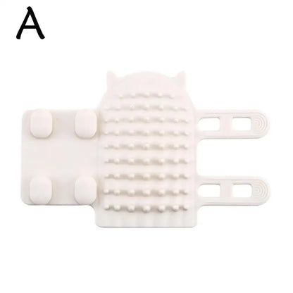 Dog Cat Hair Removal Comb Pet Massage Brush Self Cleaning Grooming Scratch Tool Cat Soft Rubbing Brush Combs Chair Wall Sil H4R0