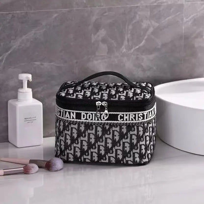 Thousand Bird Grid Cosmetic Bag Female Large Capacity Portable New Travel Waterproof Handheld Large Storage Bag Wash Bag