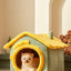 The kennel is universal in all seasons, the house type is small, the dog can be dismantled and washed, the dog house cat litter