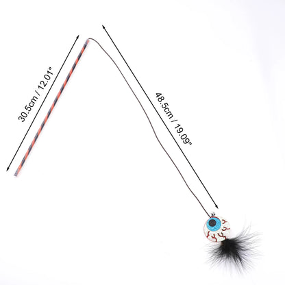 UXCELL 1 Pc Fashion Funny Cat Playing Rod Portable Spider Moon Halloween Toys Cat Playing Rod for Indoor