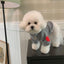 Autumn Winter Plush Pet Dog Clothes Heart Print Soft Velvet Cat Hoodie Teddy Pet Overalls Thick Warm Yorkshire Marzis Clothing