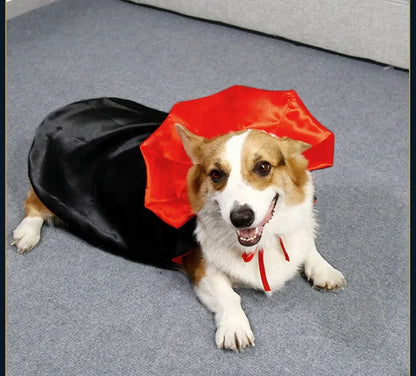 Cat Halloween Costume Pet Cloak Red Black Kitten Cape Pet Puppy Apparel Halloween Party Costume for Small Dogs Cats Accessories