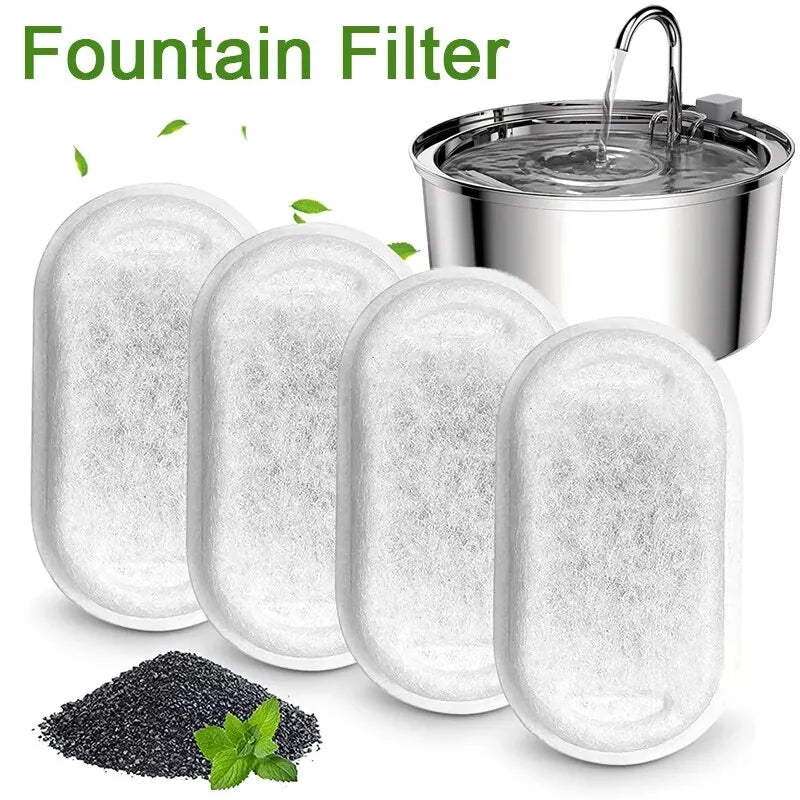 Activated Carbon Sponges Filters Replacement Filters Cat Water Fountain Filters Element for Stainless Steel Cat Water Fountain