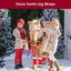 Red Santa Horse Leg Wraps Red Horse Leg Wraps Faux Fur Standing Wraps For Horses Christmas Horse Leggings With Bubble Velvet