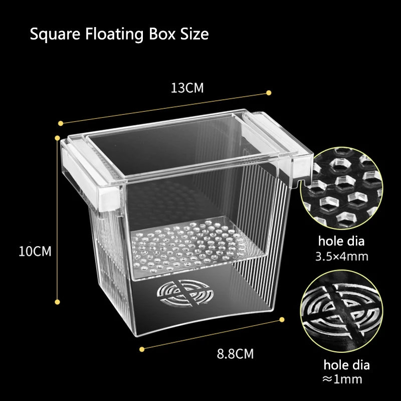 Floating Fish Breeding Isolation Box Aquarium Breeder Feeder Plastic Fish Tank Hatching Incubator Aquarium Hatchery Accessories