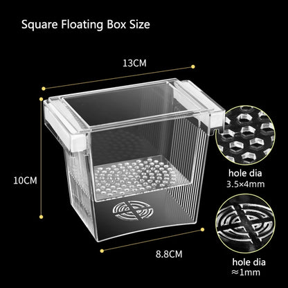 Floating Fish Breeding Isolation Box Aquarium Breeder Feeder Plastic Fish Tank Hatching Incubator Aquarium Hatchery Accessories