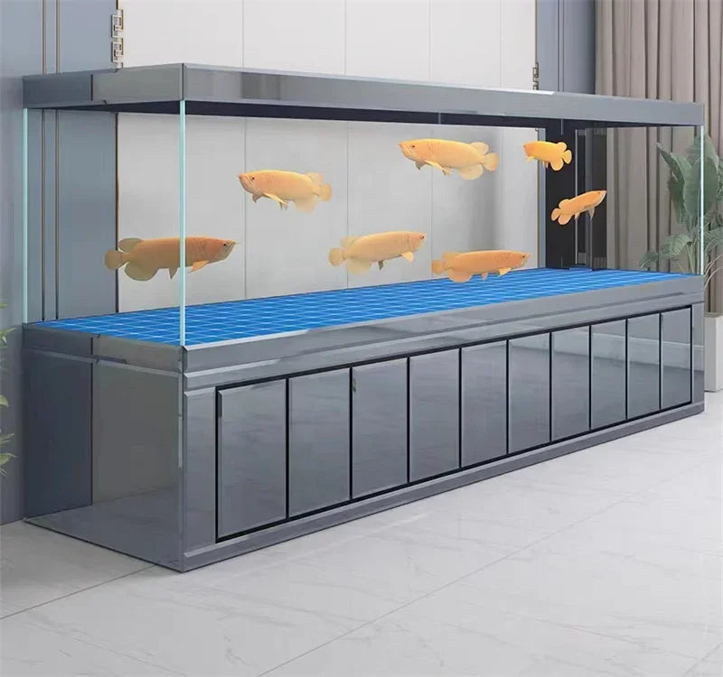 Wholesale Indoor Fish Custom Glass Aquarium Large Freshwater And Saltwater Fish Tank Full Set Frameless Fish Tank