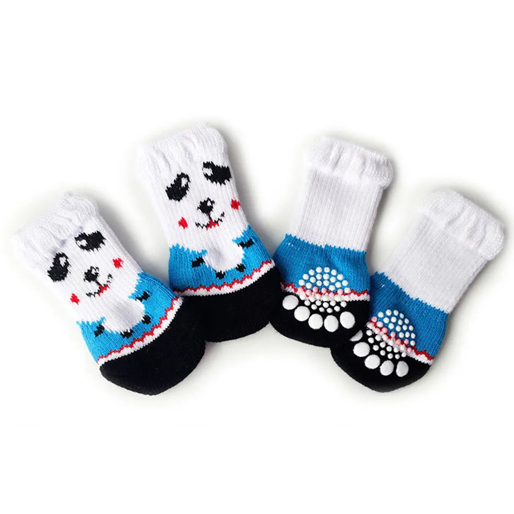 Dog Socks for Small Medium Dogs Non Skid Pet Puppy Grip Socks Paw Protectors Indoor Traction Control Socks for Hardwood Floor