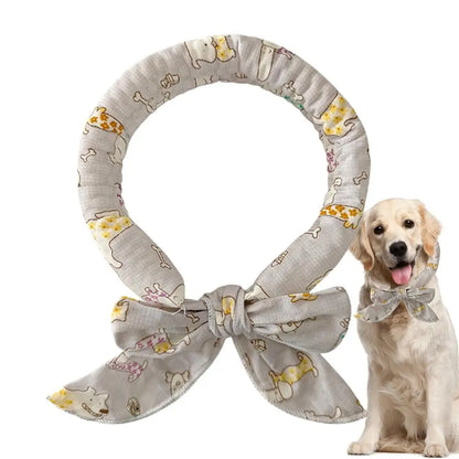 Pet Cooling Collar Bow Tie Dogs Cats Instant Cooling Neck Waring Reusable Instant Cooling Bandanas Dog Cooling Neck Wraps