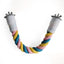Pet Bird Bite Toys Parrot Color Cotton Rope Toys Elastic Parrot Climbing Toys Sturdy Bird Swing Harness Cage Pet Toy Swing Stand