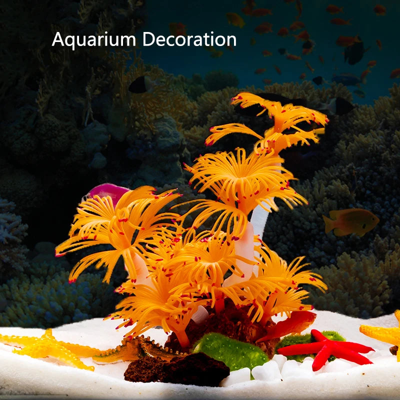 Artificial Underwater Coral Plastic Aquarium Fish Tank Simulation Decoration Aquarium Backgrounds Plants Water Grass Beautiful