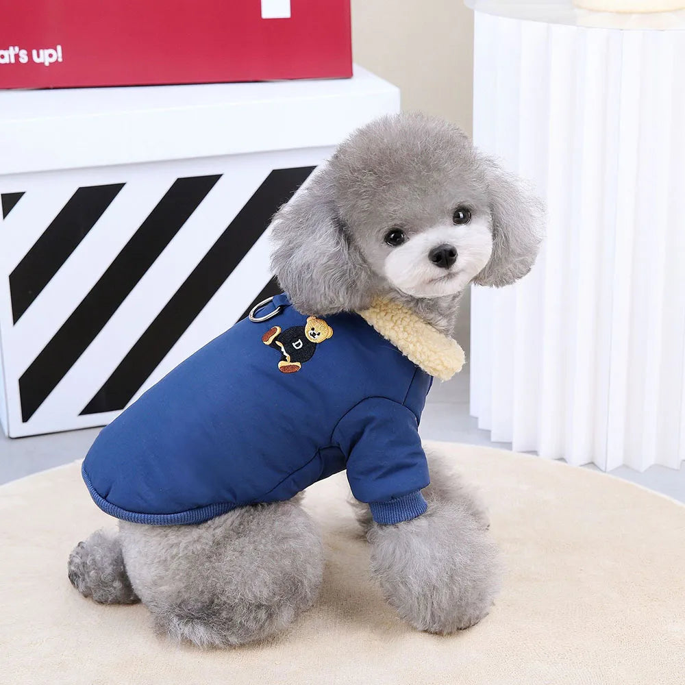 Windproof Dog Winter Coat Waterproof Dog Jacket Warm Dog Apparel Cold Weather Pet Clothing with Fleece Lined for Small Dogs Cats