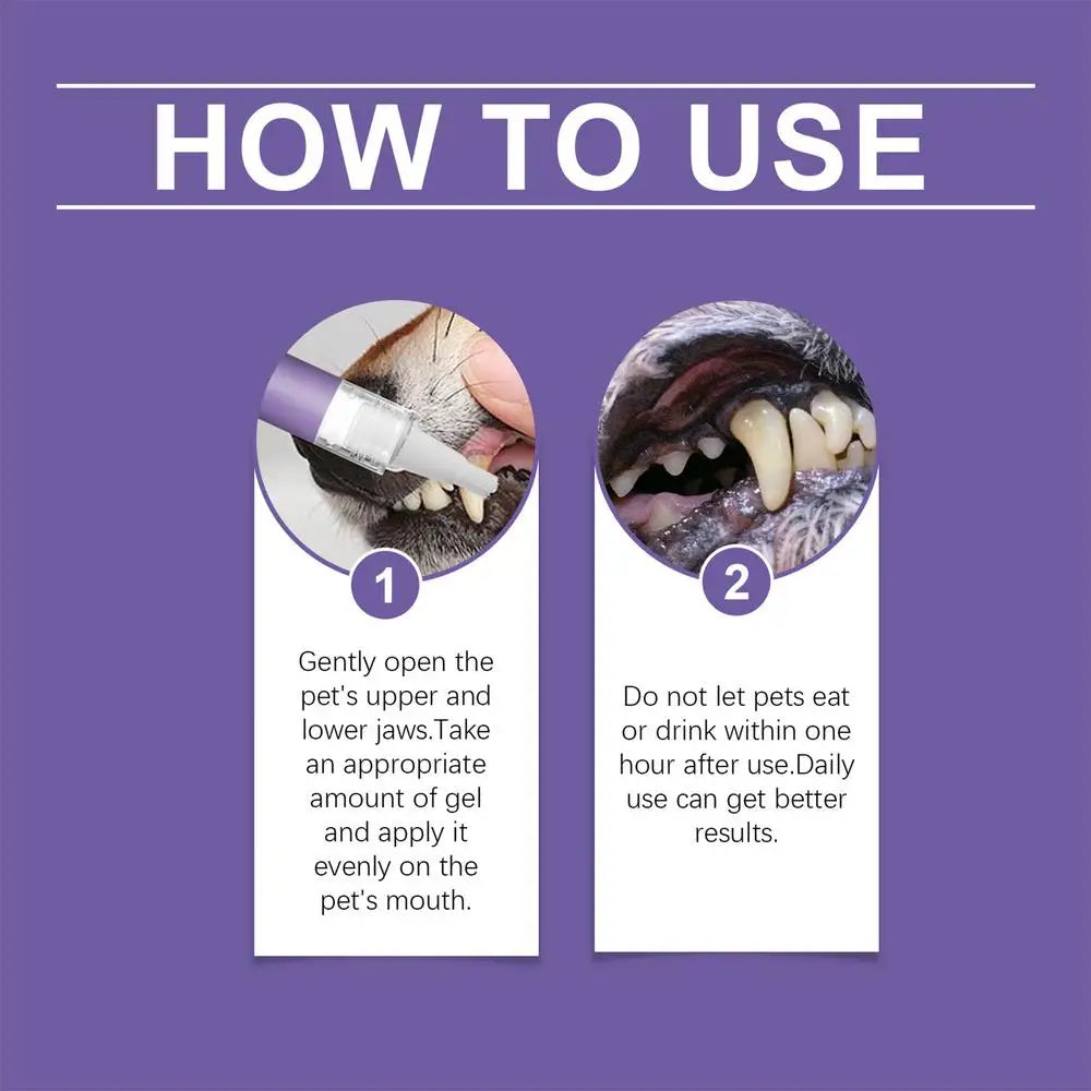 Pet Oral Repair Gel For Dogs Dog Oral Care 2X Care Cleaner Repair Gel Repair Gel Without Brushing For Eliminate Bad Breath
