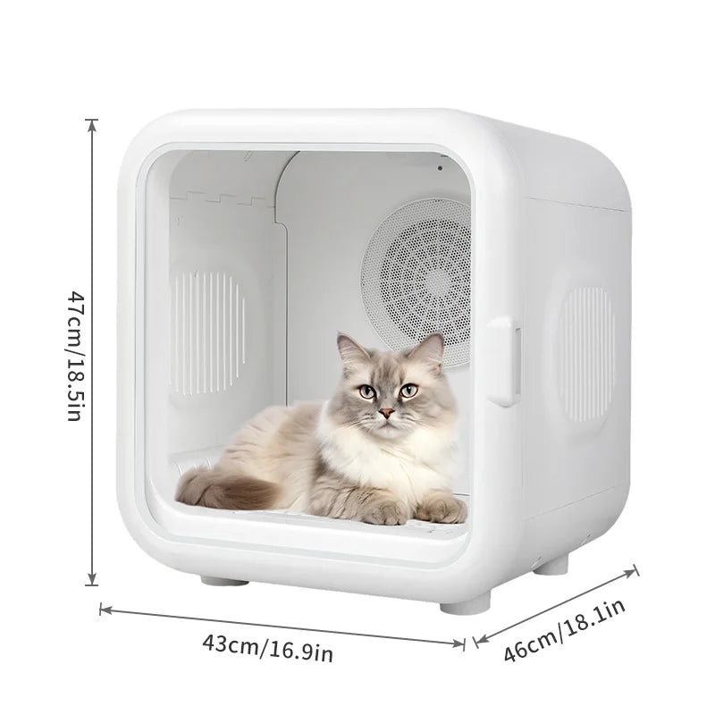 Automatic Pet Dryer Box Ultra Quiet Smart Temperature Control Dryer Sheets Pet Hair 360° Efficient For Cats And Small Dogs