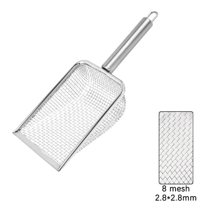 Cat Litter Scoop Metal Cat Litter Shovel Comfortable Handle Scoop For Cats Toilet Cleaning Tools Stainless Steel Cats Shovel