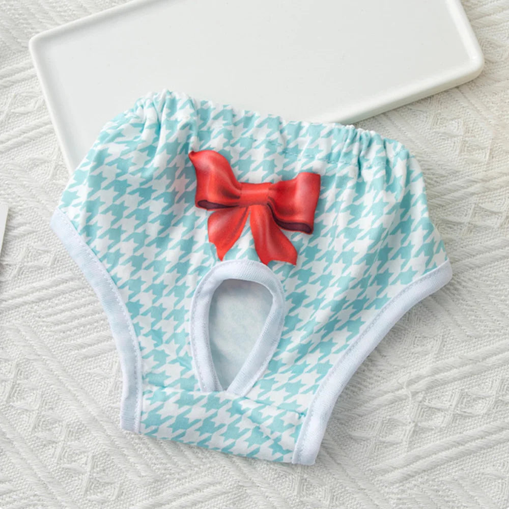Cute Print Puppy Dog Physiological Pants for Small Dogs Washable Reusable Pet Safety Trousers Poodle Shorts mascotas Underwear