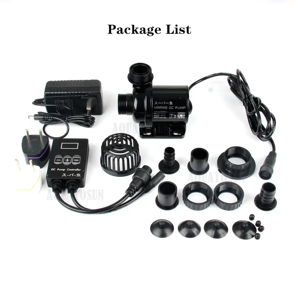 Aquarium DC 24V Water Circulation Frequency Conversion Water Pump 2500L/H 2.5m Fish Tank Filter Submersible Fountain Pump насос