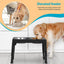 Elevated Stainless Steel Pet Feeding Bowls Height Adjustable Dog Bowl with Stand Cat Bowls Food Water Set with Two Bowls