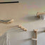Cat Climbing Wood Shelves Furniture Wall Mounted Cat Bridge and Cat Hammock or Platform with Pedals for Kitten Perch and Rest