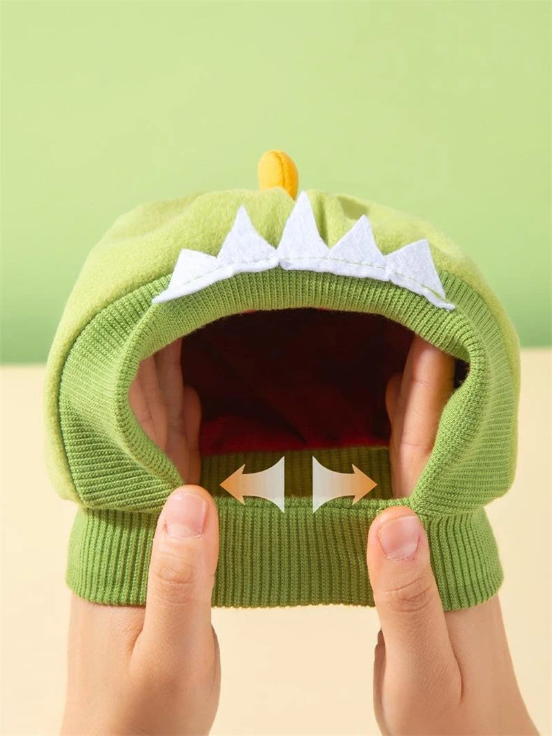 Elastic Winter Cosplay Cat Hat Funny Animal Warm Cotton Pet Dog Head Wear Halloween New Year Chihuahua Gifts Pet Accessories