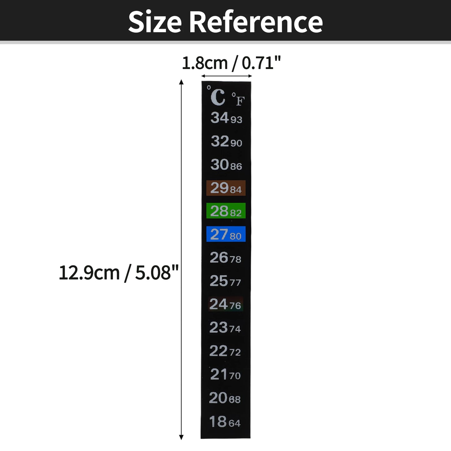 UXCELL Aquarium Thermometer Strips Fish Tank Thermometer Sticker 16-50 °C 18-34 °C Fish Tank Adhesive Sticky Temperature Tools