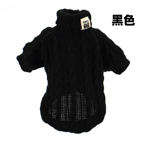 Pet Turtleneck Knitted Sweater Autumn Winter Warm Pet Puppy Dog Clothes for Small Dogs French Bulldog Dog Costume