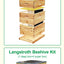 Benefitbee beekeeping 3 layers Langstroth beehive kit with 1 deep box and 2 super boxes bee hive complete