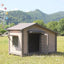 Outdoor dog house  large dog medium courtyard solid wood outdoor  sun protection rain protection villa Tongshen
