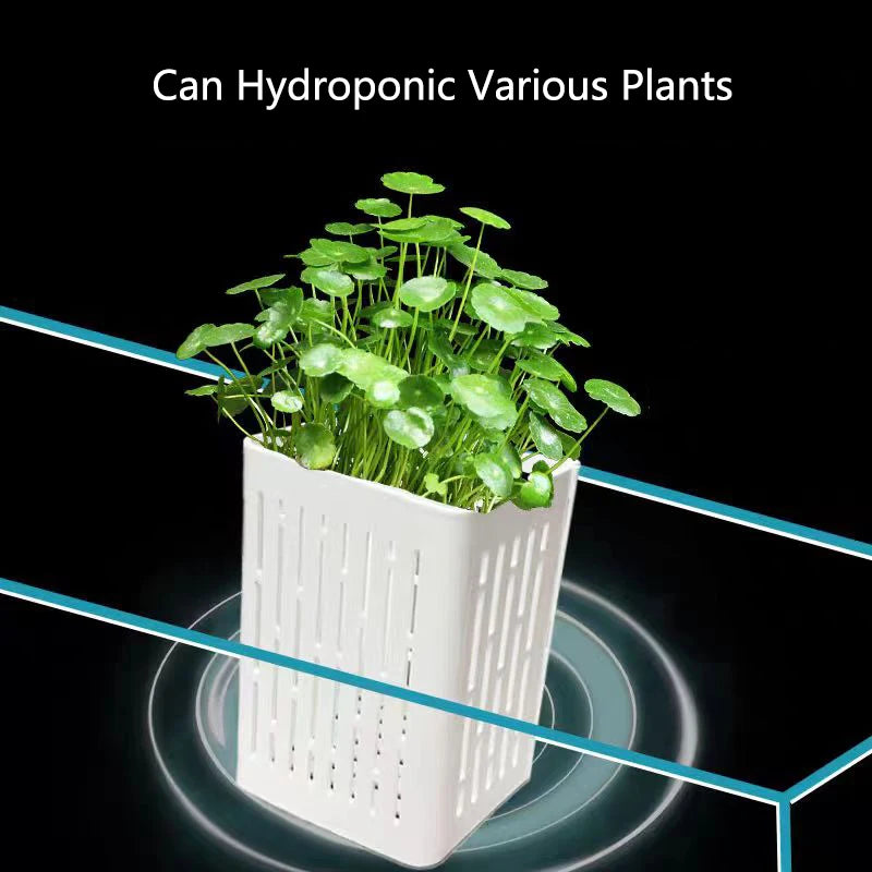 Aquarium Planting Basket Hydroponic Support Hangable Fish Tank Water Grass Cup Aquatic Plant Holder Wall Hanging Flower Pots