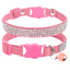 Suede Leather Cat Collar Bling Rhinestone Cats Collars with Bell Safety Breakaway Pet Puppy Necklace Adjustable XS S Pink Soft
