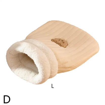 New Creative Pocket Cat Nest Semi-enclosed Pet Sleeping Bag Lambswool PP Cotton Warm And Comfortable Cat Sleeping 44/54cm Bag