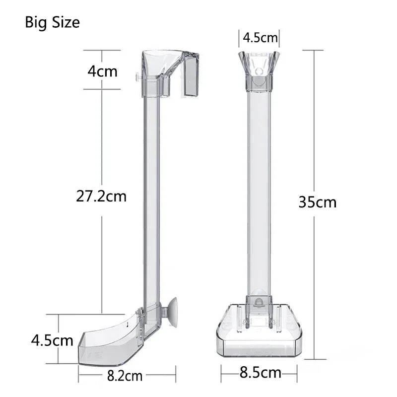 1Set Acrylic Aquarium Feeder Tube Dish Transparent Fish Tank Shrimp Snail Shrimp Food Feeder Bowl Aquarium Feeding Accessories