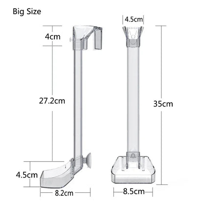 1Set Acrylic Aquarium Feeder Tube Dish Transparent Fish Tank Shrimp Snail Shrimp Food Feeder Bowl Aquarium Feeding Accessories